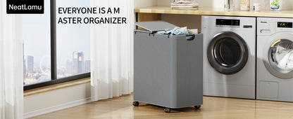 Delamu 150 liter laundry basket with wheels