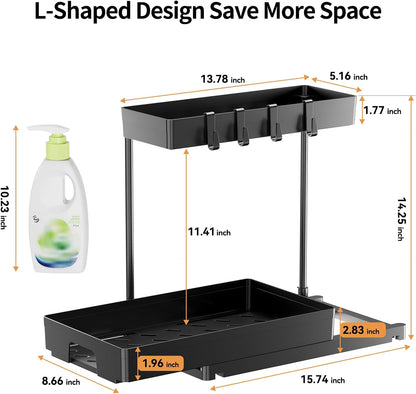 L-Shape Under Sink Organizer