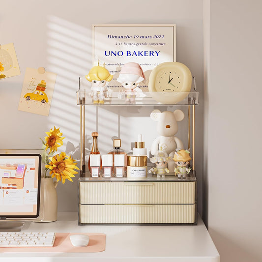 2-Tier 2-Drawer Counter Organizer