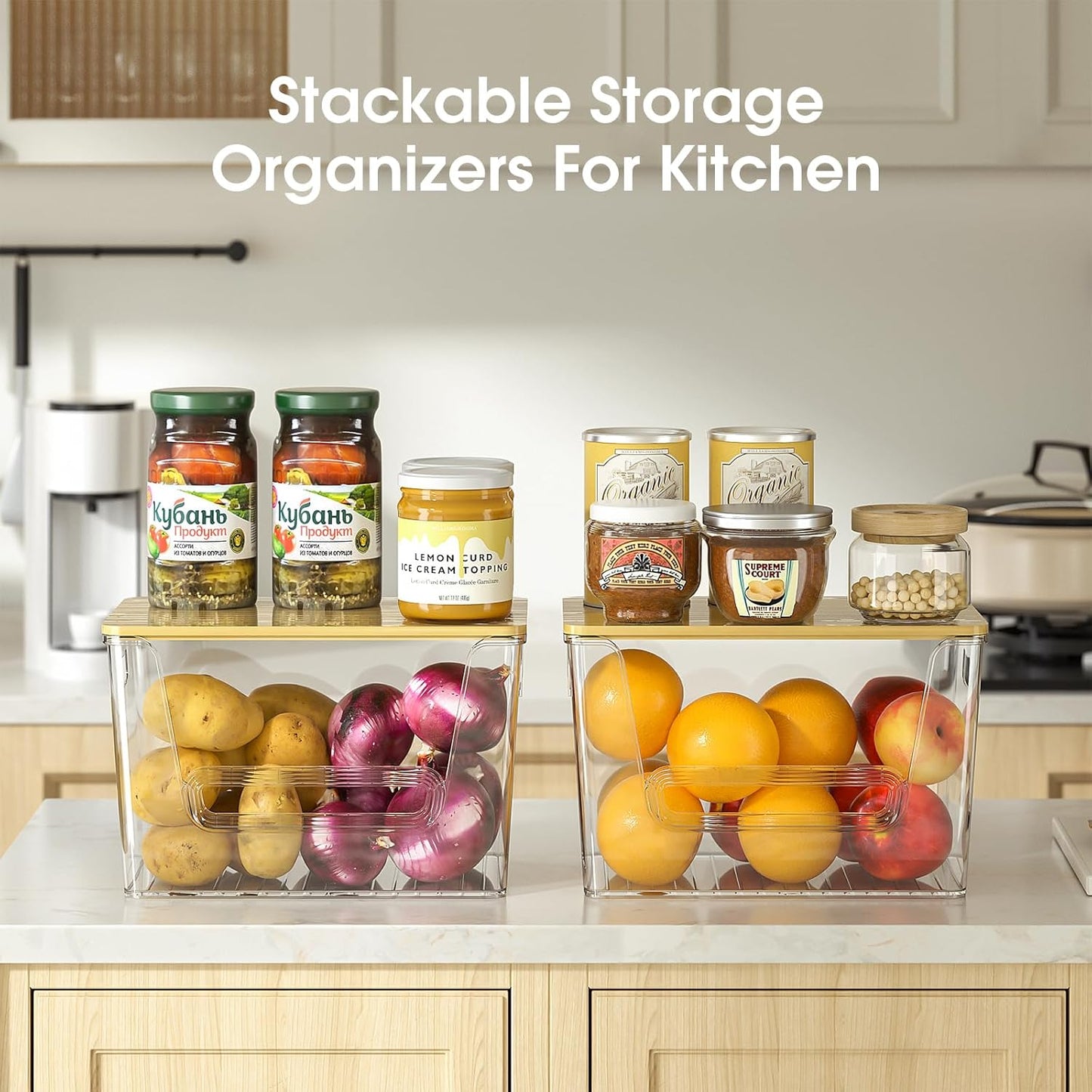 2 Set Clear Pantry Organizers