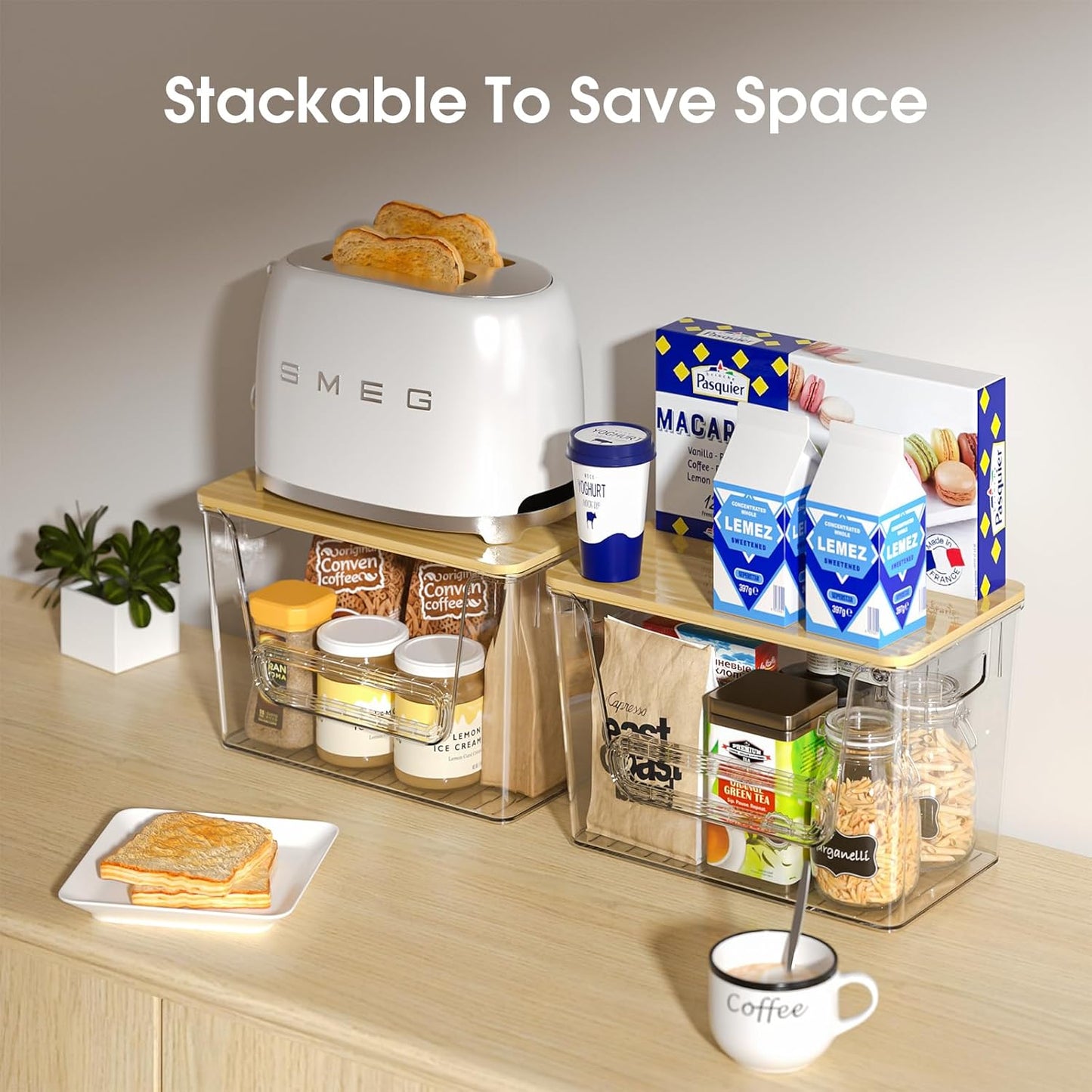 2 Set Clear Pantry Organizers