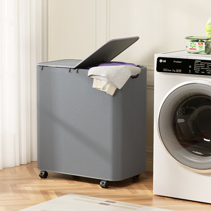 Delamu 150 liter laundry basket with wheels