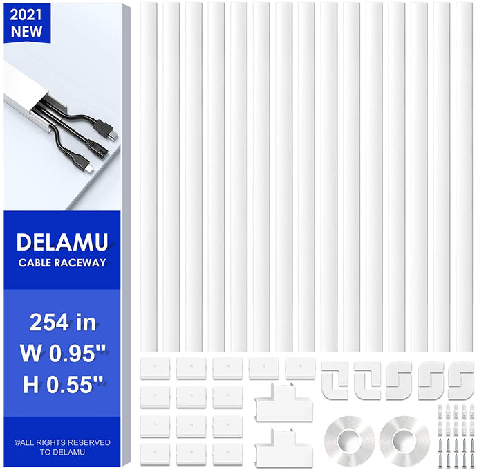 Delamu Cord Hider, 157 Cord Cover, Wire Covers for Cords Cable Management, TV  Cable Hider Wall